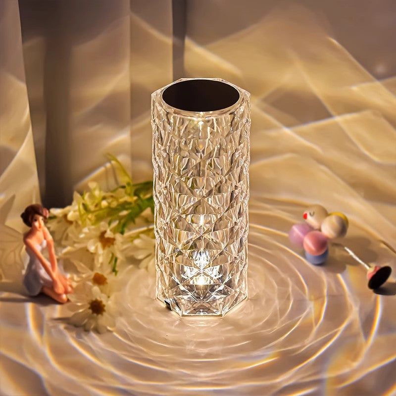Romantic Floral Nightstand Table Lamp with Soft Glow