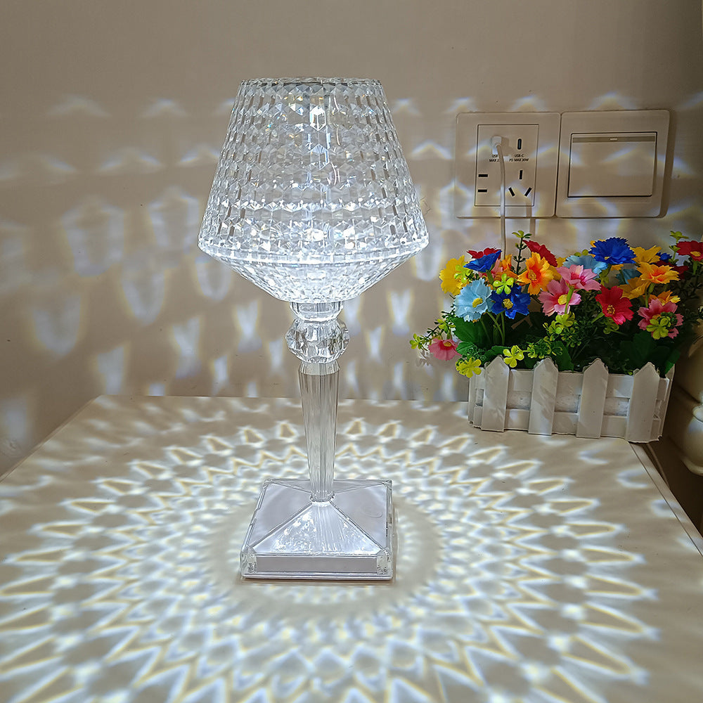 Romantic Floral Nightstand Table Lamp with Soft Glow