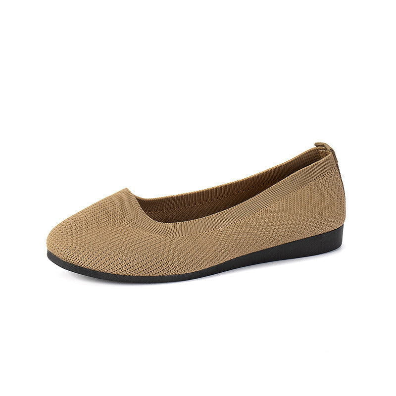 Comfortable Round Toe Bean Flats