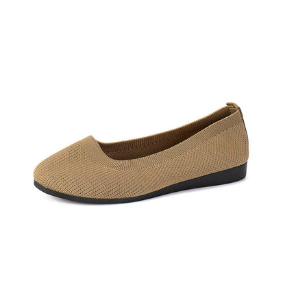 Comfortable Round Toe Bean Flats