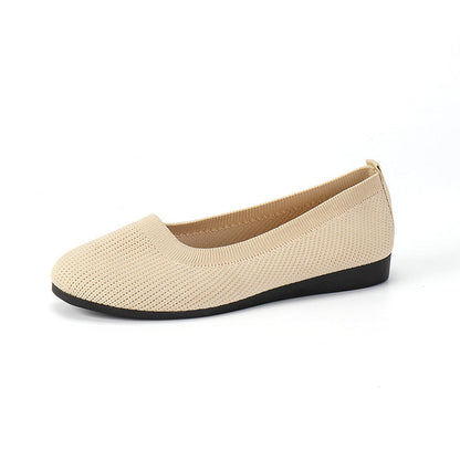 Comfortable Round Toe Bean Flats