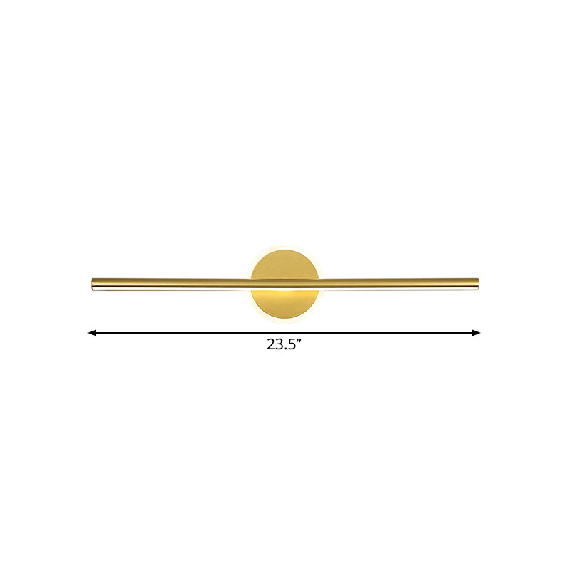 Modern Gold LED Vanity Wall Light Fixture