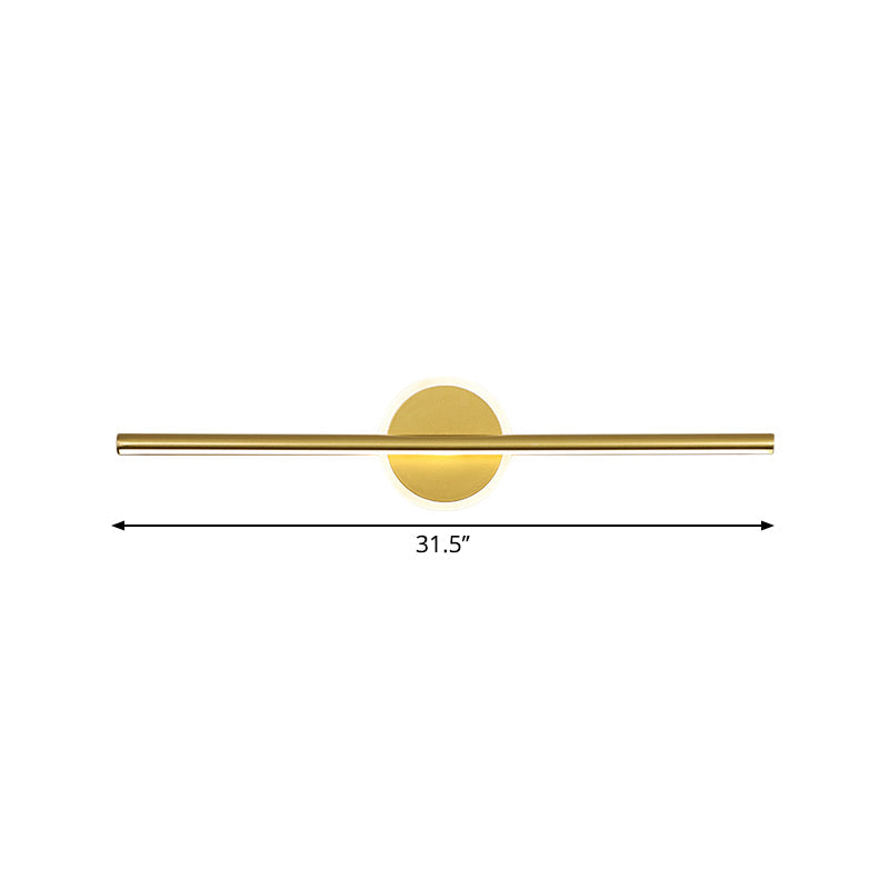 Modern Gold LED Vanity Wall Light Fixture