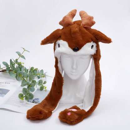Soft Fuzzy Ladies Warm Winter Hat with Ears