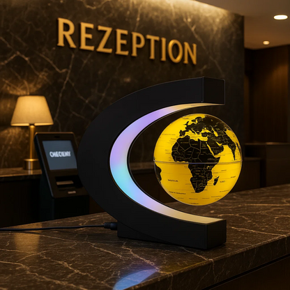 Glowing LED Floating Globe Lamp with Magnetic Base