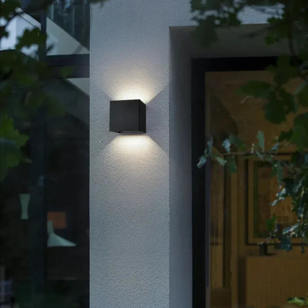 Sleek Black Metal Wall Lamp