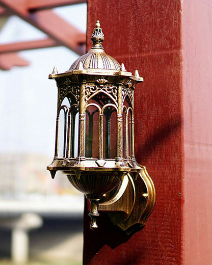 Vintage Brass Garden Wall Light