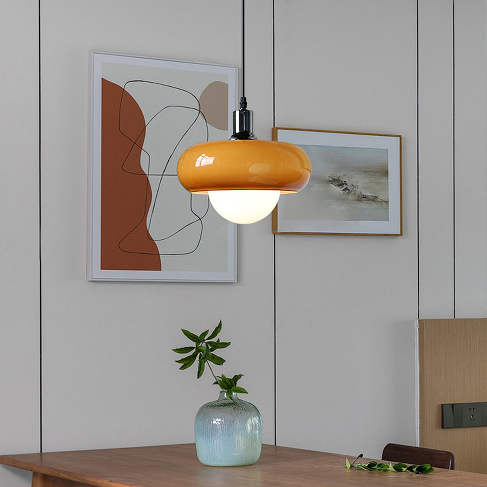 Modern Dome Shaped Glass Pendant Light