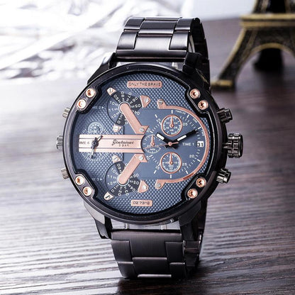 Modern Stainless Steel Quartz Chrono Watch