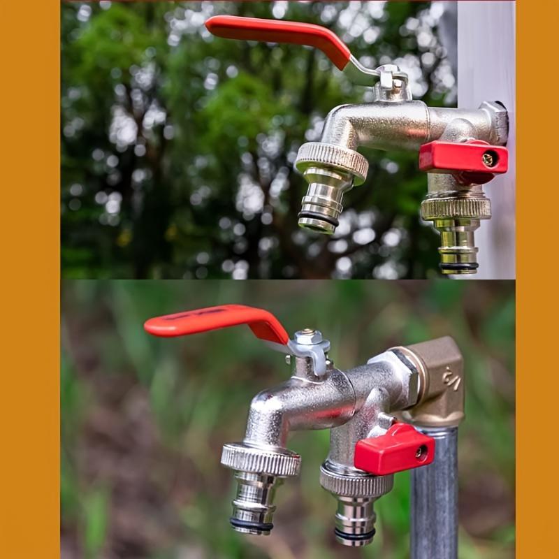Heavy Duty 2-Handle Outdoor Faucet with Quick Connect