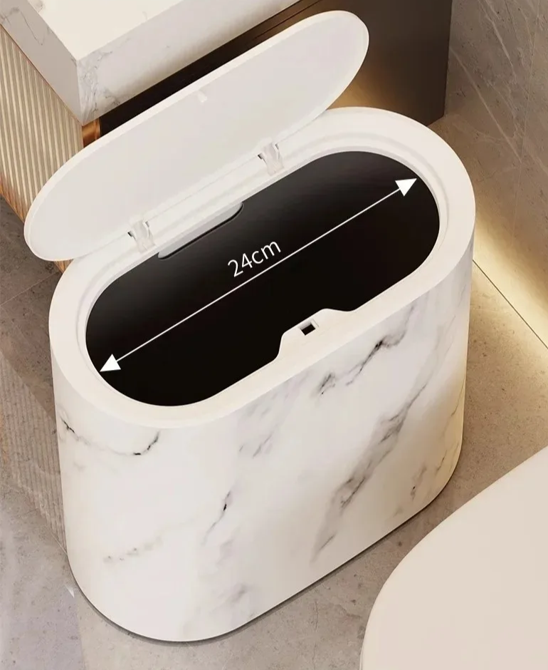 Elegant Stone Pattern Waste Bin