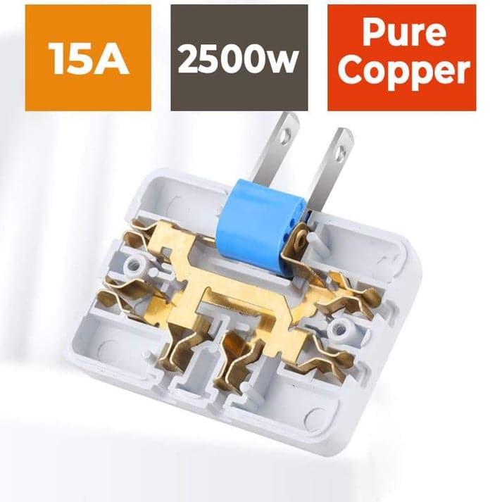 Flexible 3 Way EU Plug Adapter