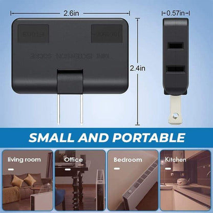 Flexible 3 Way EU Plug Adapter