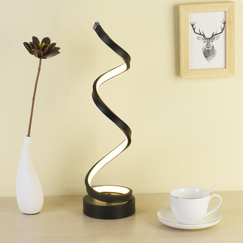 Simple Metal Desk Lamp with Round Base and LED Light - Cofik