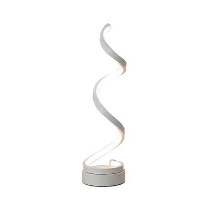 Simple Metal Desk Lamp with Round Base and LED Light