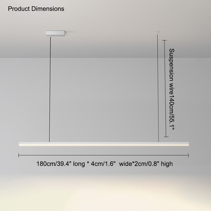 Sleek Metal Kitchen Island LED Pendant Light