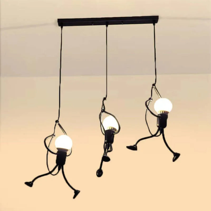 Sleek Chrome Hanging Ceiling Lamp