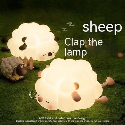 Fun Kids Bedroom Night Light Silicone Sheep Lamp