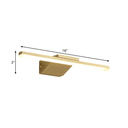 Modern Gold LED Bathroom Sconce Wall Light