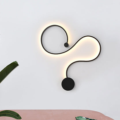 Simple Modern Black LED Wall Lamp