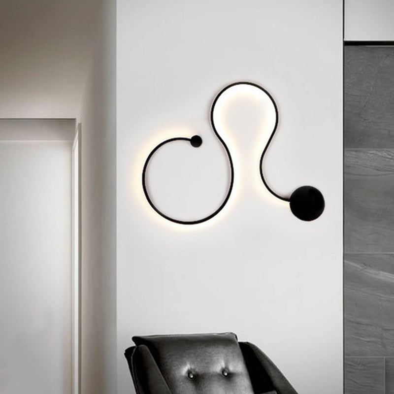 Simple Modern Black LED Wall Lamp