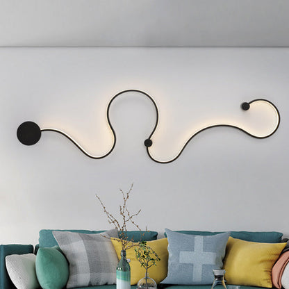 Simple Modern Black LED Wall Lamp