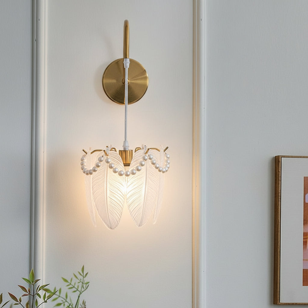 Modern Glass Wall Lamp Art Deco Style