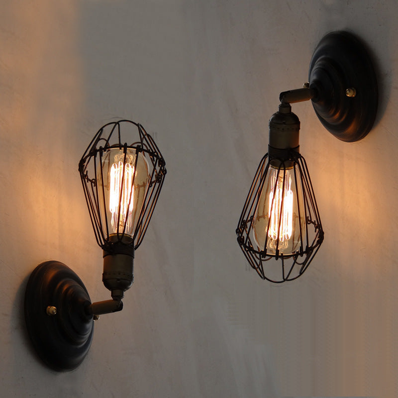Small Vintage Metal Wall Light Fixture