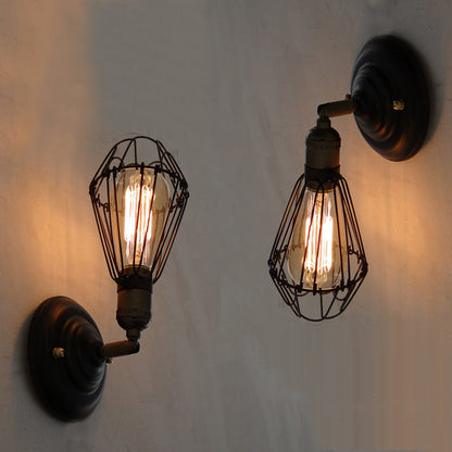 Small Vintage Metal Wall Light Fixture