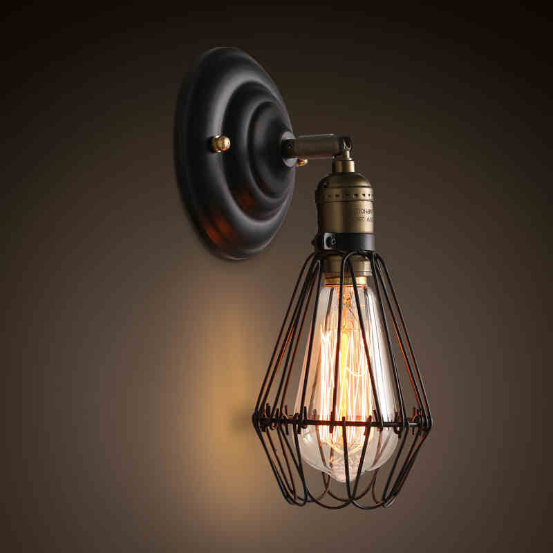 Small Vintage Metal Wall Light Fixture - Cofik