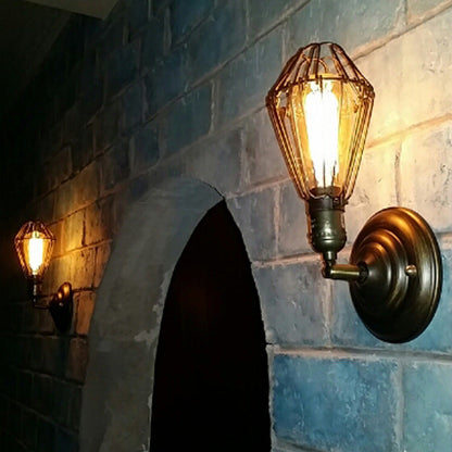 Small Vintage Metal Wall Light Fixture