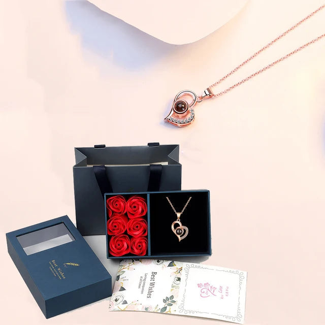 Romantic Multilingual Love Pendant Necklace - Cofik