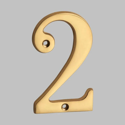 Classic Solid Brass House Number Plate