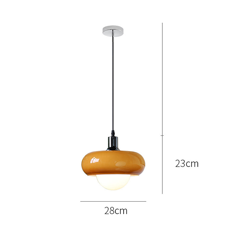 Modern Dome Shaped Glass Pendant Light