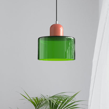 Sleek Contemporary Glass Pendant Light For Kitchen Island