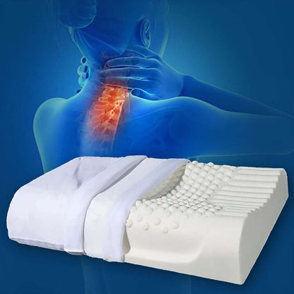 Natural Latex Orthopedic Neck Pillow for Back Support