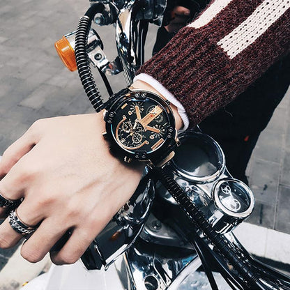 Modern Stainless Steel Quartz Chrono Watch