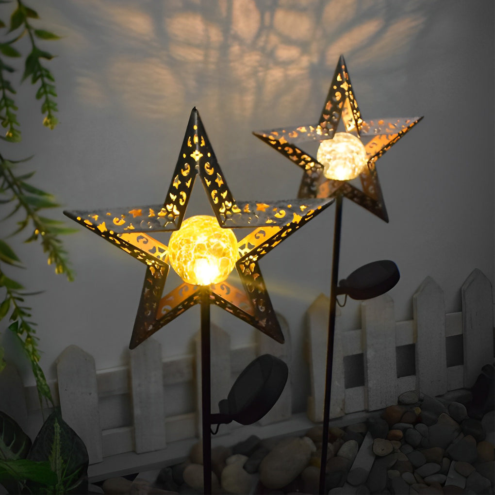 Colorful Outdoor Solar Powered Glass Garden Lights