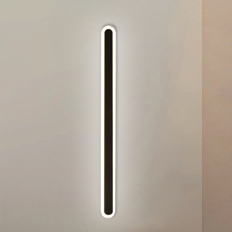 Slim LED Wall Light Fixtures in Black and White