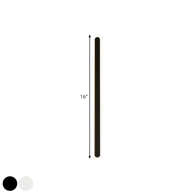 Slim LED Wall Light Fixtures in Black and White