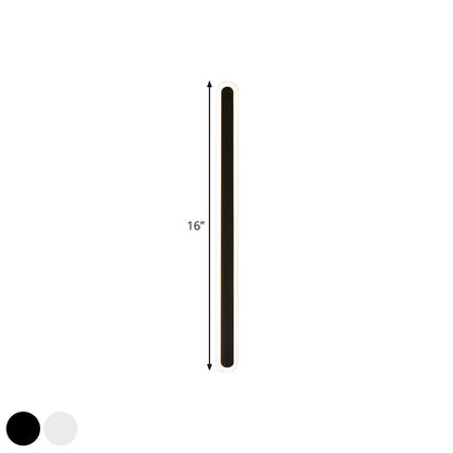 Slim LED Wall Light Fixtures in Black and White