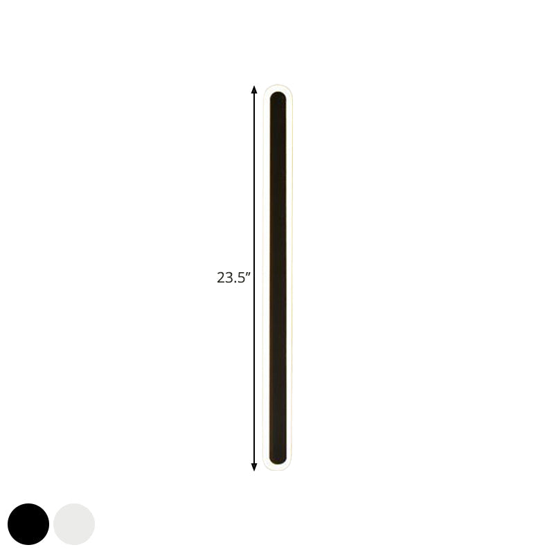 Slim LED Wall Light Fixtures in Black and White