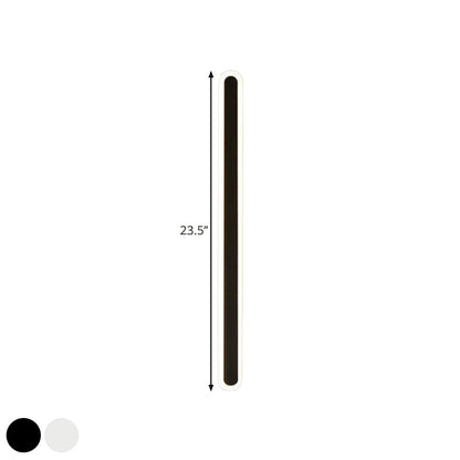 Slim LED Wall Light Fixtures in Black and White