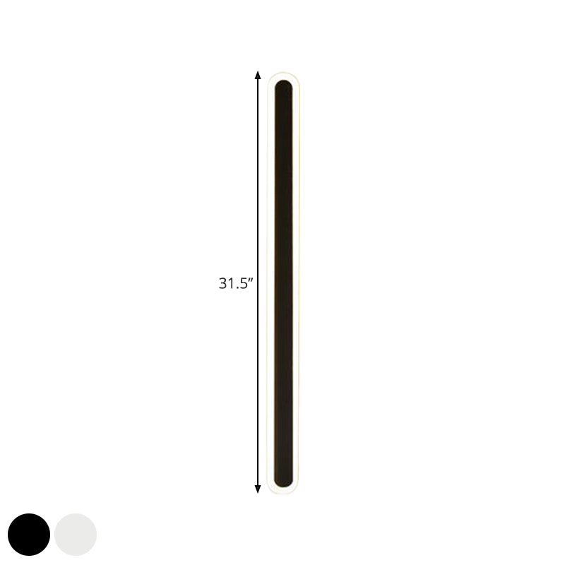 Slim LED Wall Light Fixtures in Black and White