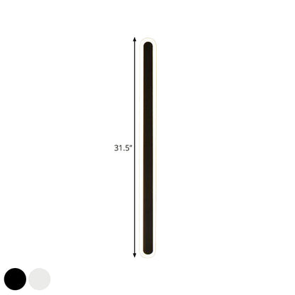Slim LED Wall Light Fixtures in Black and White