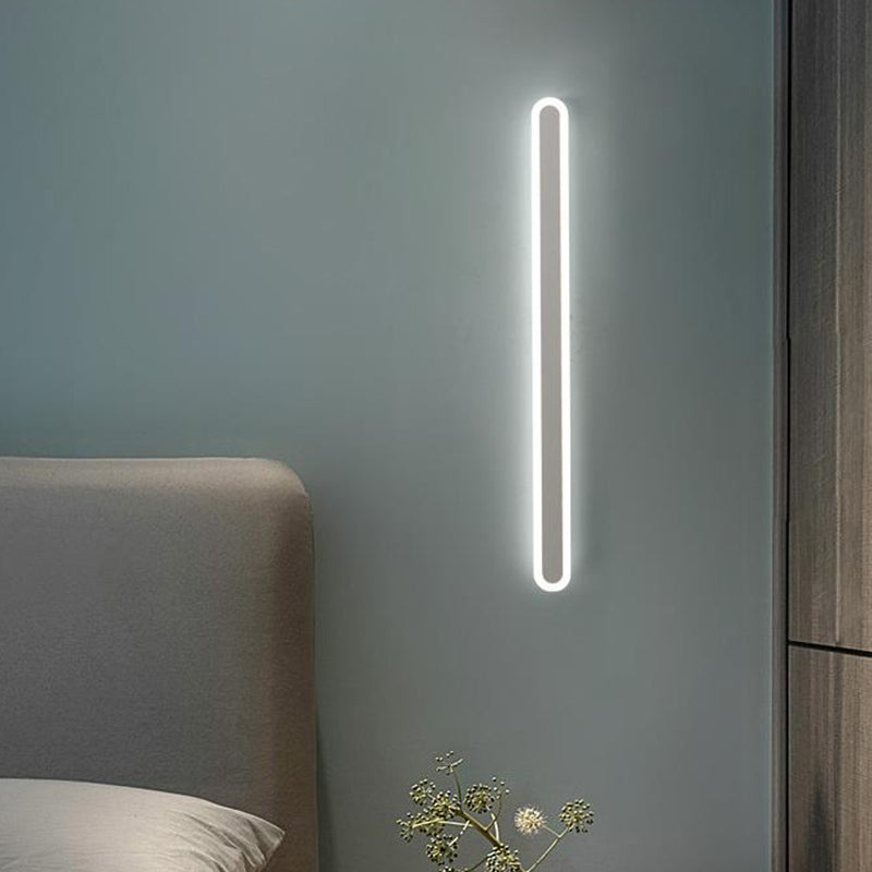 Slim LED Wall Light Fixtures in Black and White