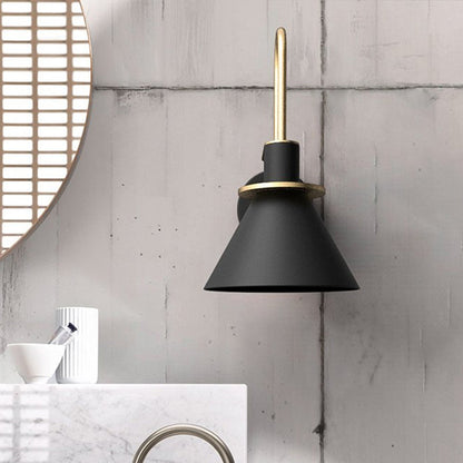 Simple Metal Cone Wall Light with Adjustable Arm