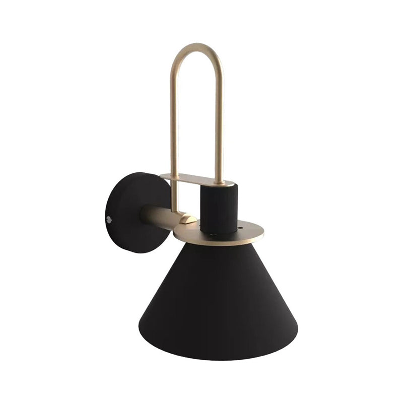 Simple Metal Cone Wall Light with Adjustable Arm