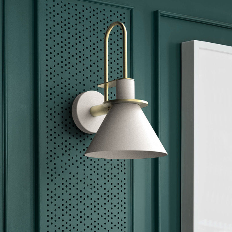 Simple Metal Cone Wall Light with Adjustable Arm