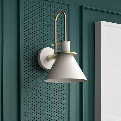 Simple Metal Cone Wall Light with Adjustable Arm